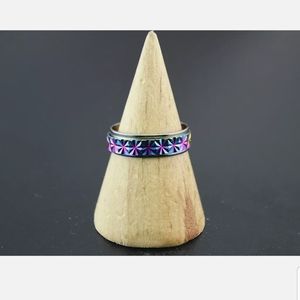 Stainless steel multicolor colorful spinner ring